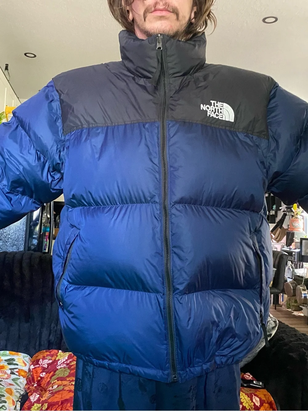 The North Face Blue and Black Men’s Puffer Jacket
